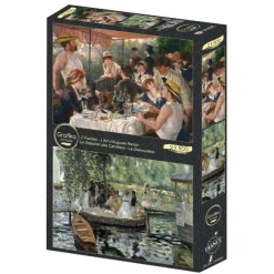 Grafika Renoir Auguste - 2 Puzzles - L'Art d'Auguste Renoir : Le Déjeuner des Canotiers - La Grenouillère* Art|De 500 À 999 Pièces