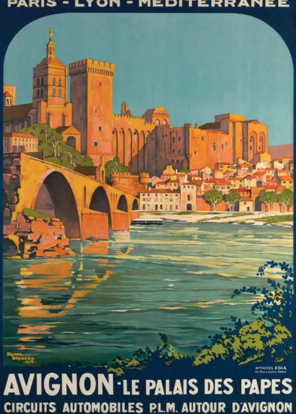 Grafika Roger Broders - Avignon, le Palais des Papes, 1922* Villes Et Villages|Monuments