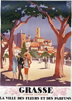 Grafika Roger Broders - Grasse, la Ville des Fleurs et des Pafums, 1927* Villes Et Villages|Monuments