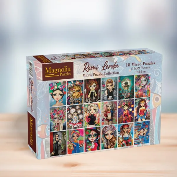Magnolia Romi Lerda - 18 Puzzles - Romi Lerda Micro Puzzle Set*Femme Pièces Mini|Hommes Et Femmes