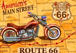 Bluebird Puzzle Route 66* Voitures, Motos Et Camions|Rétros Et Nostalgie