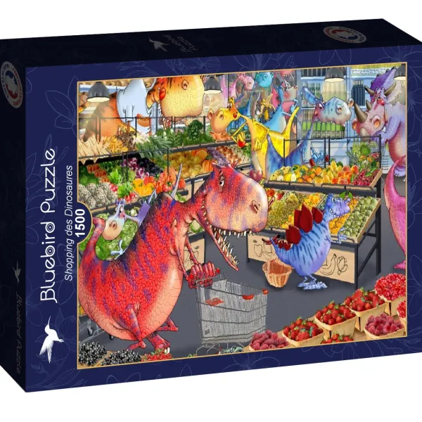 Bluebird Puzzle Ruyer François - Shopping des Dinosaures*Femme De 1 500 Pièces|De 1 500 Pièces