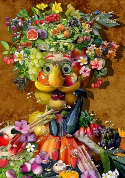 Bluebird Puzzle Ruyer François - Arcimboldo par François Ruyer*Femme Déco Culinaire|Humour, Satire Et Wasgij