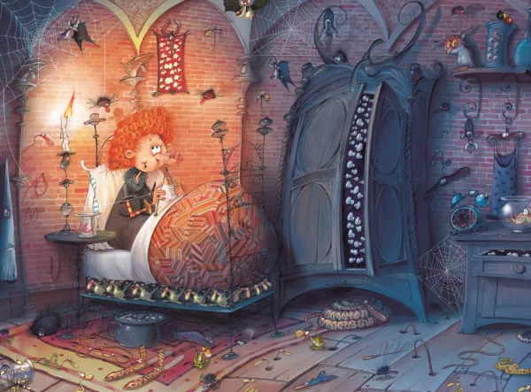 Grafika Ruyer François - François Ruyer - Sorcière au Lit - La Nuit*Femme De 2 000 Pièces|De 2 000 Pièces