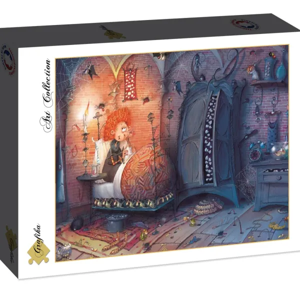 Grafika Ruyer François - François Ruyer - Sorcière au Lit - La Nuit*Femme De 2 000 Pièces|De 2 000 Pièces