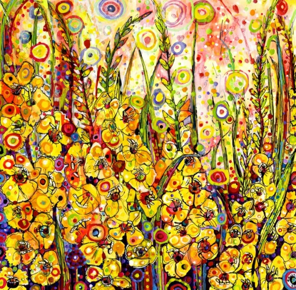 Grafika Sally Rich - Sally Rich - Golden Gladioli* Carré|Forêts, Fleurs Et Jardins