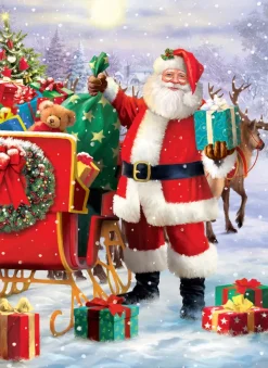 Eurographics Santa with Sled*Femme Noël|Neige