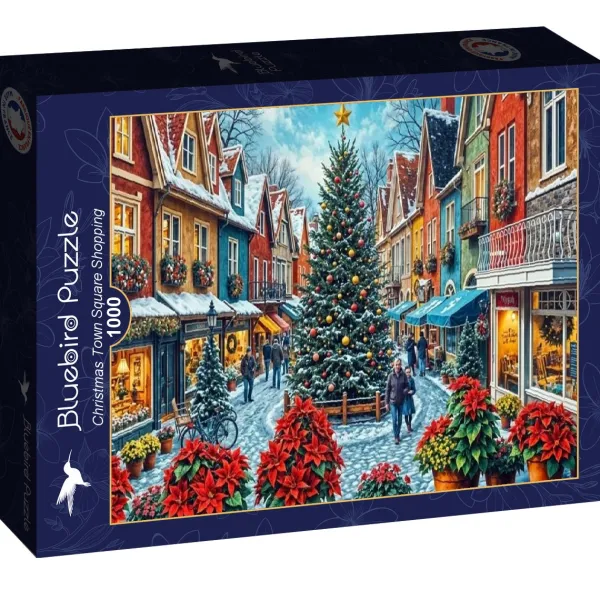 Bluebird Puzzle Shopping de Noël sur la Place*Femme Noël|Villes Et Villages
