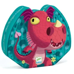 Djeco Silhouette - Edmond le dragon*Enfant Puzzles Pour Enfants|Animaux De La Ferme