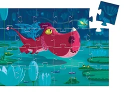 Djeco Silhouette - Edmond le dragon*Enfant Puzzles Pour Enfants|Animaux De La Ferme