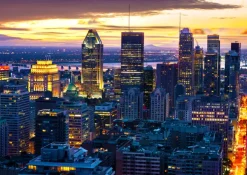 Enjoy Puzzle Skyline de Montréal de Nuit, Canada* Soleil, Lune|États-Unis Et Canada