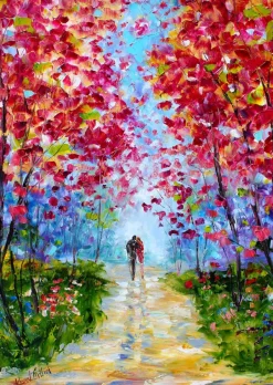 Enjoy Puzzle Spring Blooms Romance*Femme Hommes Et Femmes|Amour Et Tendresse