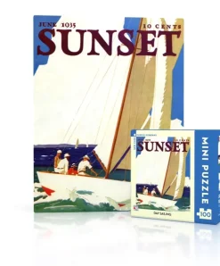 New York Puzzle Company Sunset - Day Sailing Mini* Pièces Mini|Bateaux