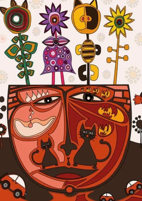 Magnolia Surrealist Cat* Chats|Art