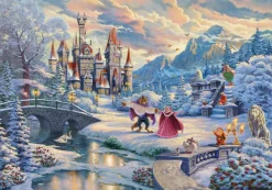 Schmidt Spiele Thomas Kinkade Disney - Beauty and the Beast, Magical Winter Evening*Enfant Puzzles Pour Enfants|De 1 000 Pièces