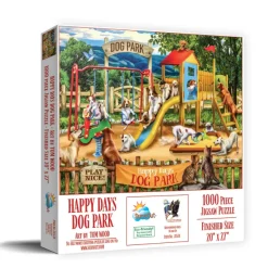 SunsOut Tom Wood - Happy Days Dog Park*Femme Chiens|Humour, Satire Et Wasgij