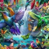 Bluebird Puzzle Tropical Hummingbirds* Oiseaux|Forêts, Fleurs Et Jardins