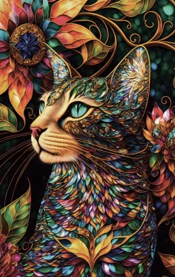 SunsOut Un Chat Heureux* Chats|De 500 À 999 Pièces