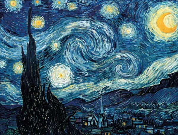Puzzle Michèle Wilson Van Gogh Vincent - Puzzle en Bois Découpé à la Main - Nuit Étoilée* Puzzles Adultes|Art