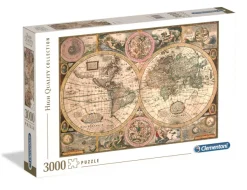Clementoni Vieille carte du monde* De 3 000 Pièces|De 3 000 Pièces