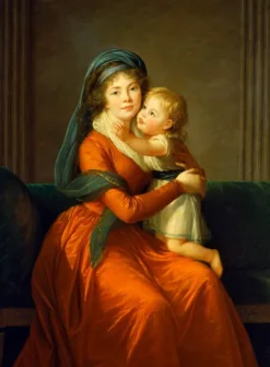 Grafika Vigee le Brun Louise-Élisabeth - Louise-Élisabeth Vigee le Brun : Princesse Alexandra Golitsyna et son fils Piotr, 1794* De 2 000 Pièces|De 2 000 Pièces