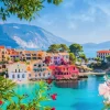 Alipson Puzzle Village coloré d'Assos - Grèce* Autres Pays D'Europe|Villes Et Villages