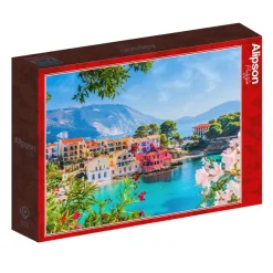 Alipson Puzzle Village coloré d'Assos - Grèce* Autres Pays D'Europe|Villes Et Villages