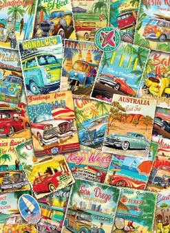 Eurographics Vintage Travel Collage* Voitures, Motos Et Camions|Rétros Et Nostalgie