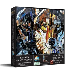 SunsOut Vitrail Loups* Loups|De 1 000 Pièces