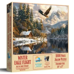 SunsOut Vol de l'Aigle d'Hiver* Animaux De La Forêt|Montagnes