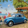 Eurographics VW Beetle Surf Shack* Voitures, Motos Et Camions|Rétros Et Nostalgie