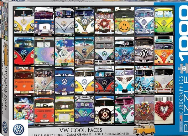 Eurographics VW Bus - Cool Faces* Allemagne|Voitures, Motos Et Camions