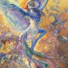 Grafika Wall Joséphine - Josephine Wall - Blue Bird*Femme Oiseaux|Hommes Et Femmes