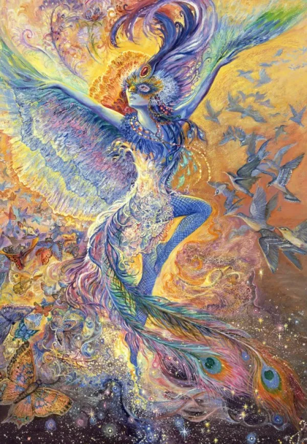 Grafika Wall Joséphine - Josephine Wall - Blue Bird*Femme Oiseaux|Hommes Et Femmes